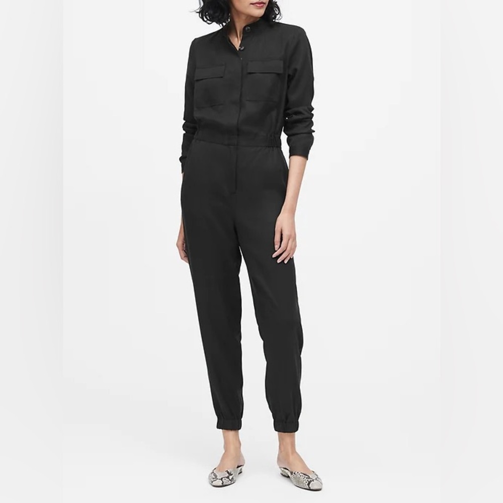 Banana Republic Black Utility Jumpsuit